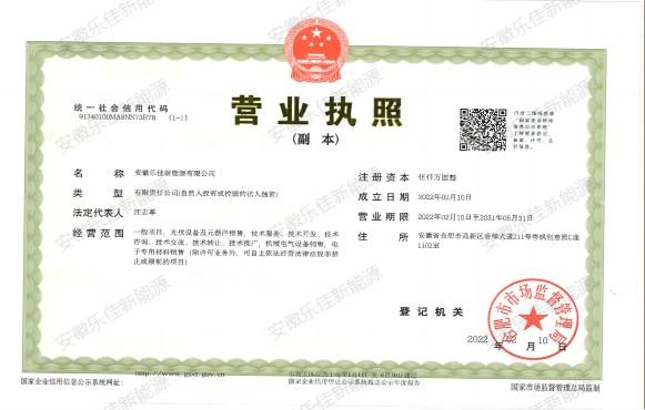 安徽樂佳新能源有限公司